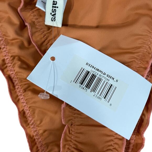 Dippin Daisys Lucca Cheeky Bikini Bottoms In Sienna Orange Size Small - Picture 6 of 7